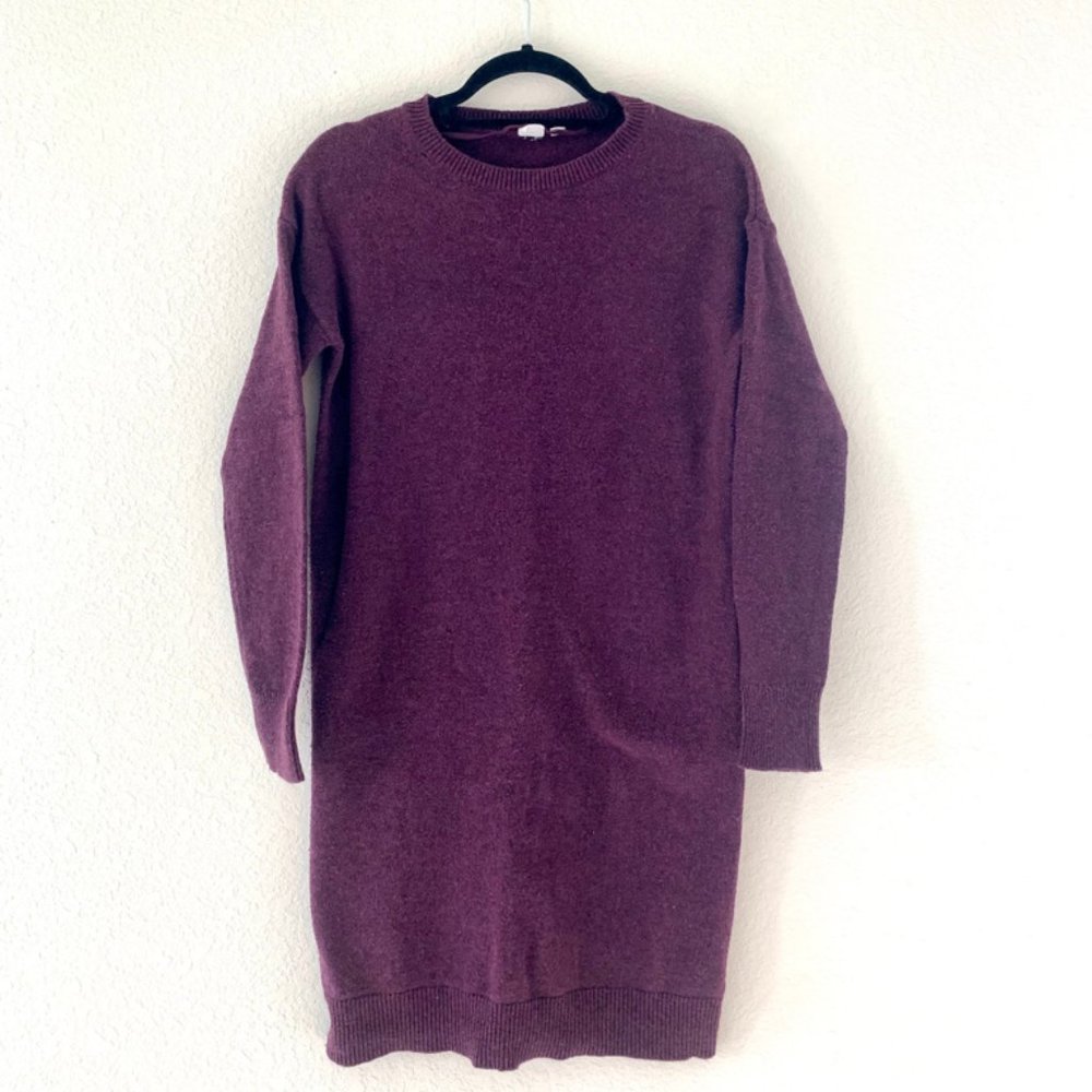 Gap Long Sleeve Purple Sweater Dress